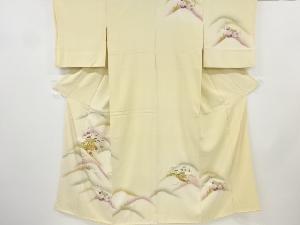 リサイクル　屋敷に草花模様刺繍訪問着